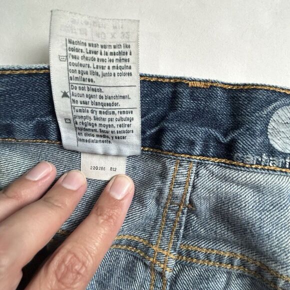 Men’s Carhartt  Blue Jeans 40x32 Straight Fit Blue RN#14806 - Picture 6 of 9